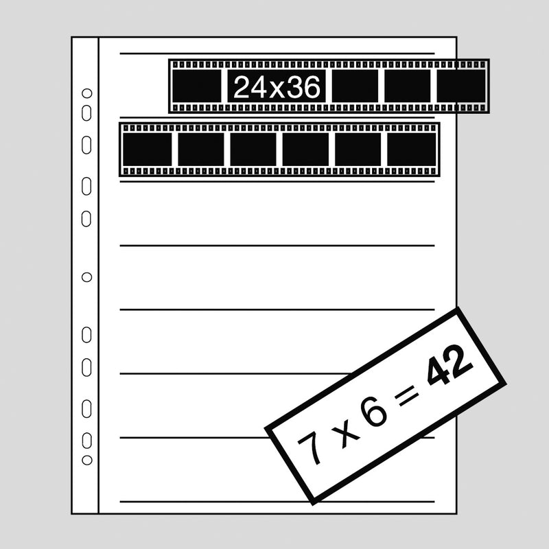 Kaiser Negativ lommer for 35 mm film (100 ark, pergament papir)