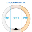 Fovitec 25 cm go mini foldbat BI-COLOR LED RING LIGHT